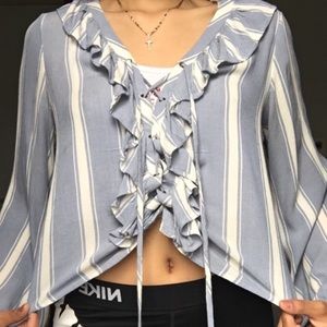 american eagle bell sleeve top